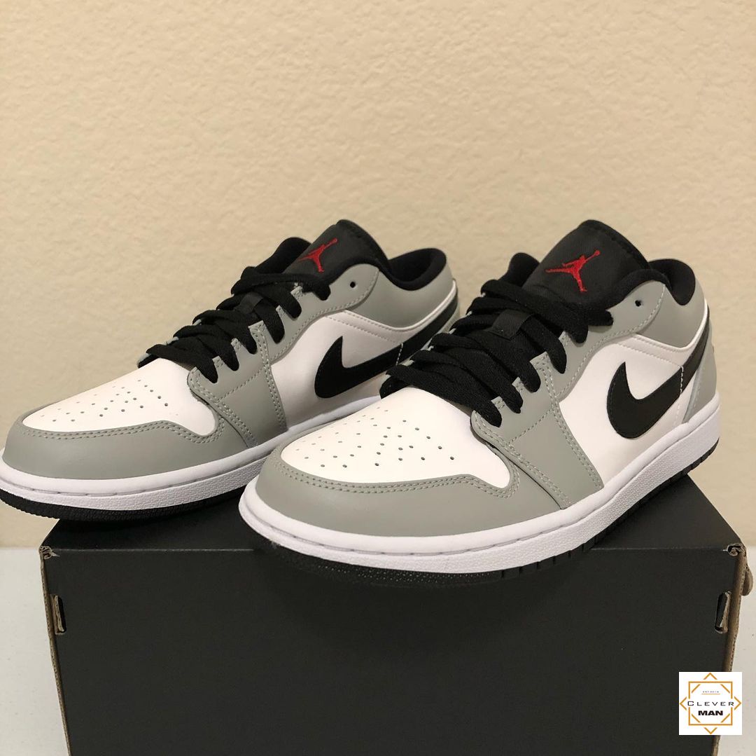 (FREESHIP+QUÀ) Giày thể thao AIR JORDAN 1 Low Light Smoke Grey xám trắng cổ thấp cực phong cách