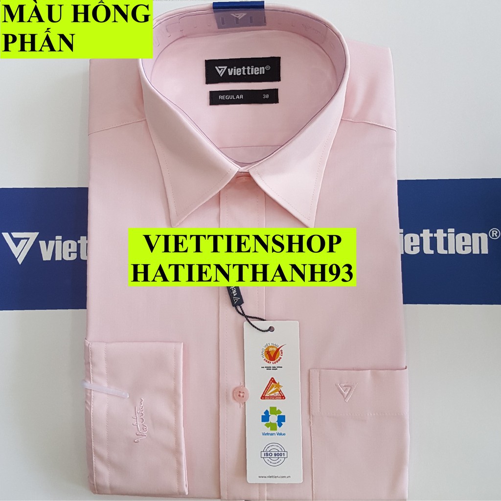 (ML) ÁO SƠ MI VIỆT TIẾN DÀI TAY MÀU TRƠN | BigBuy360 - bigbuy360.vn