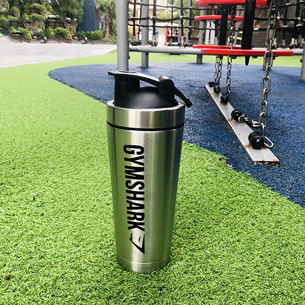 Bình Lắc Shaker Tập Gym - Bình Inox Gym Shark