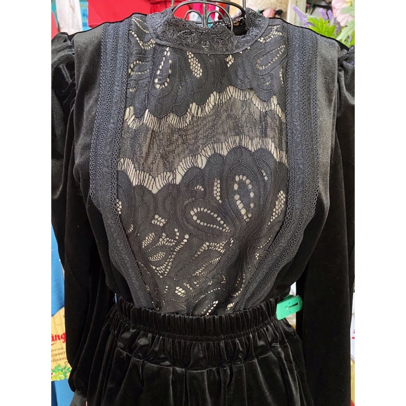 Set Nhung Phối Ren Siêu Đẹp