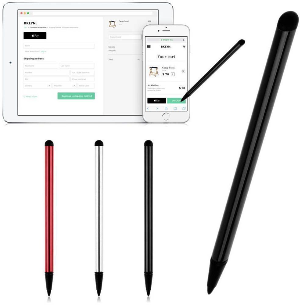 AUBREY 2 In 1 Screen Stylus Smart Pencil Tablets Pen Universal Resistive Screen Color Random for IPad Samsung Capacitance Touch Capacitive Pen/Multicolor