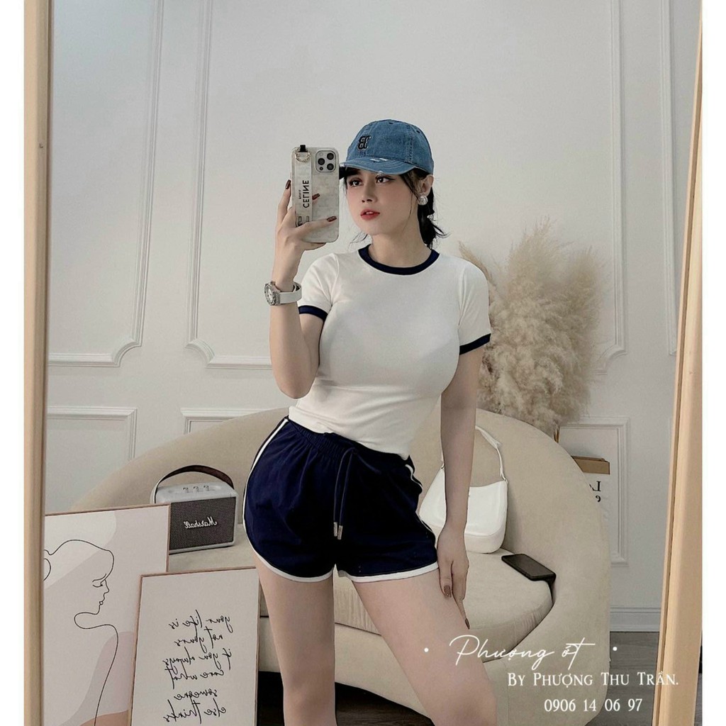 Sét bộ thể thao cộc viền trơn hàng đẹp