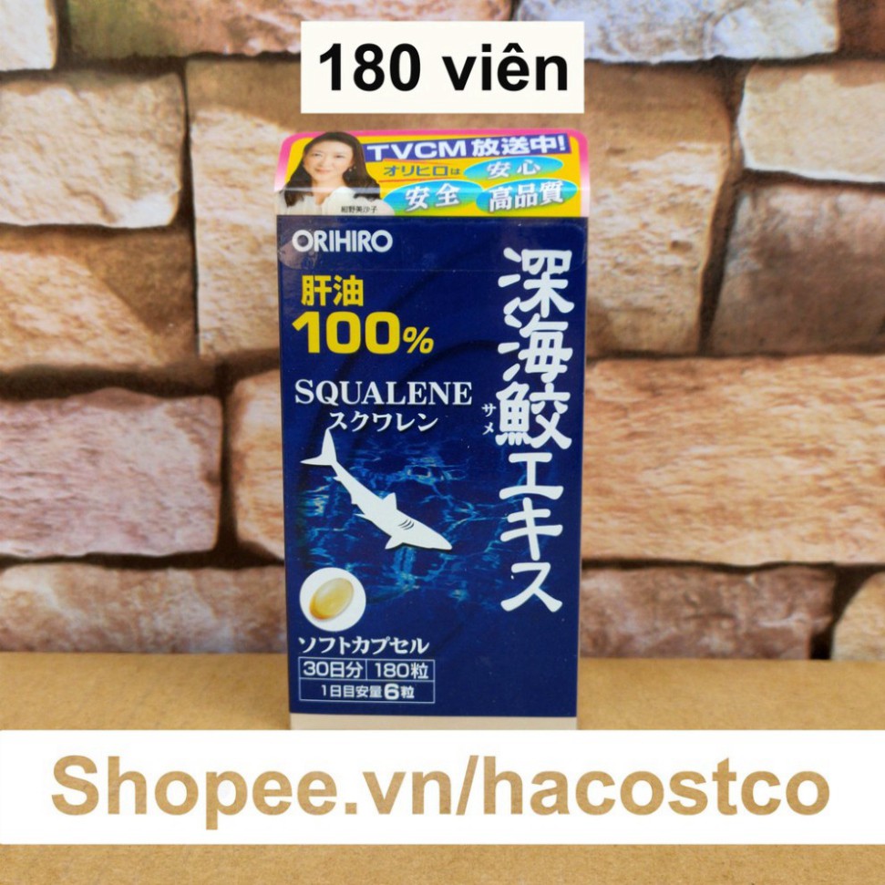 GIÁ CỰC SỐC Viên uống Orihiro Shark Squalene 360viên chiết xuất dầu gan cá mập sụn vi cá mập Japan GIÁ CỰC SỐC