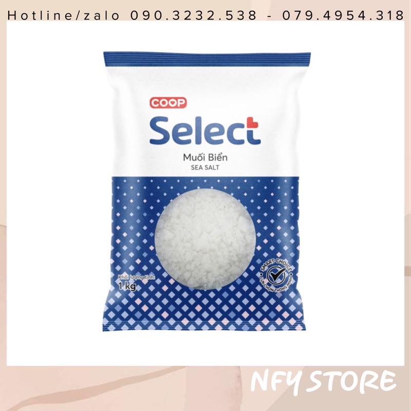 Muối Biển SELECT- THÀNH PHÁT Hạt To Trắng Sạch 1 ký