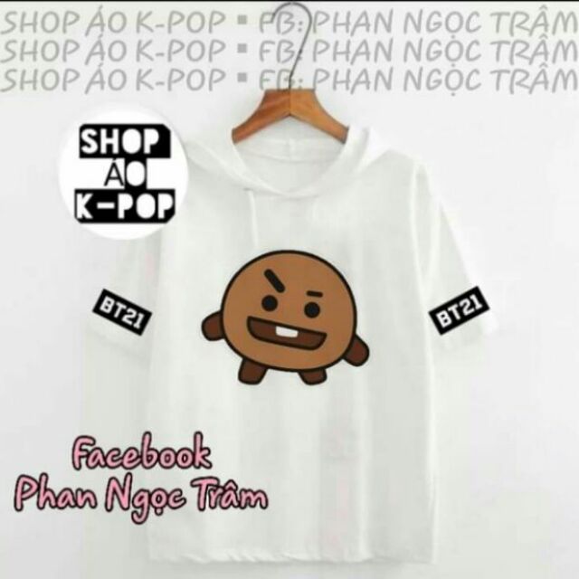 Áo hoodie BTS BT21 in theo yêu cầu