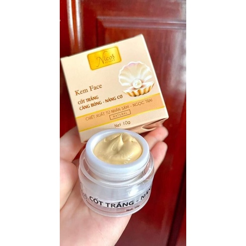 Combo 2 hộp Kem Face Cốt nám và Kem Cốt trắng nâng cơ ngày và đêm- Nicos Beauty 10g - Mẫu mới 2022