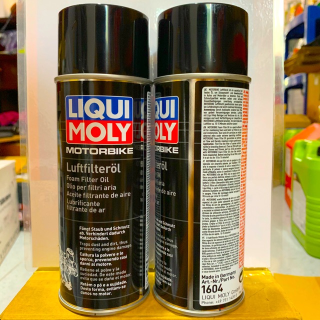 Dầu Tẩm Lọc Gió Xe Máy - Xe Hơi  Liqui Moly Motorbike Foam Filter Oil (Spray) 400ML - 1604 Made in Germany