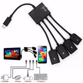 CÁP CHIA CỔNG OTG  MICRO USB RA 3 CỔNG USB