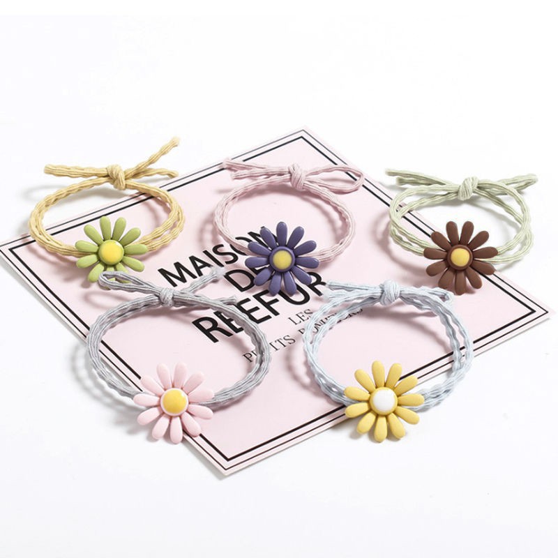 Dây Buộc Tóc Hình Hoa Cúc Nhiều Màu Xinh Xắn Dành Cho Nữ