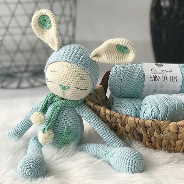 thỏ len HandMade 38 cm- Sleeping Bunny Zoe