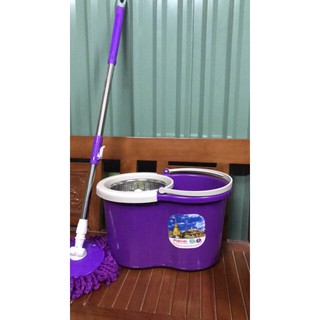 Sỉ= Lẻ bộ chổi lau nhà Hàng Việt Nam công nghệ Thái Lan lồng inox 1 bông lau