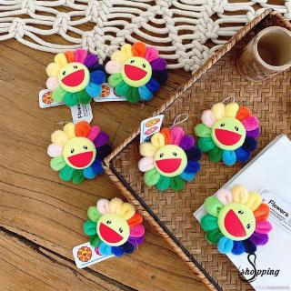 Ghim cài áo hình hoa hướng dương màu sắc cầu vồng đáng yêu