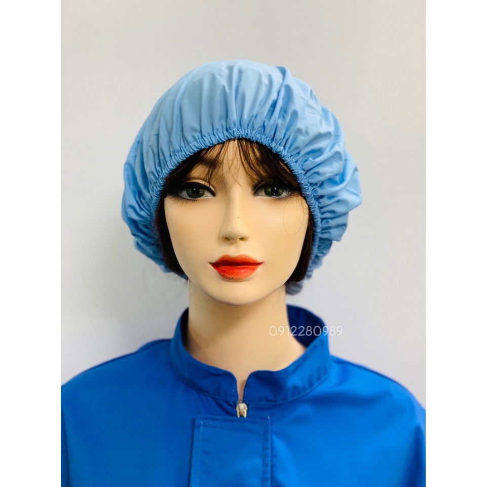 Nón bánh tiêu, Mũ tròn ngành bếp, thực phẩm vải silk _ Hình chụp thật