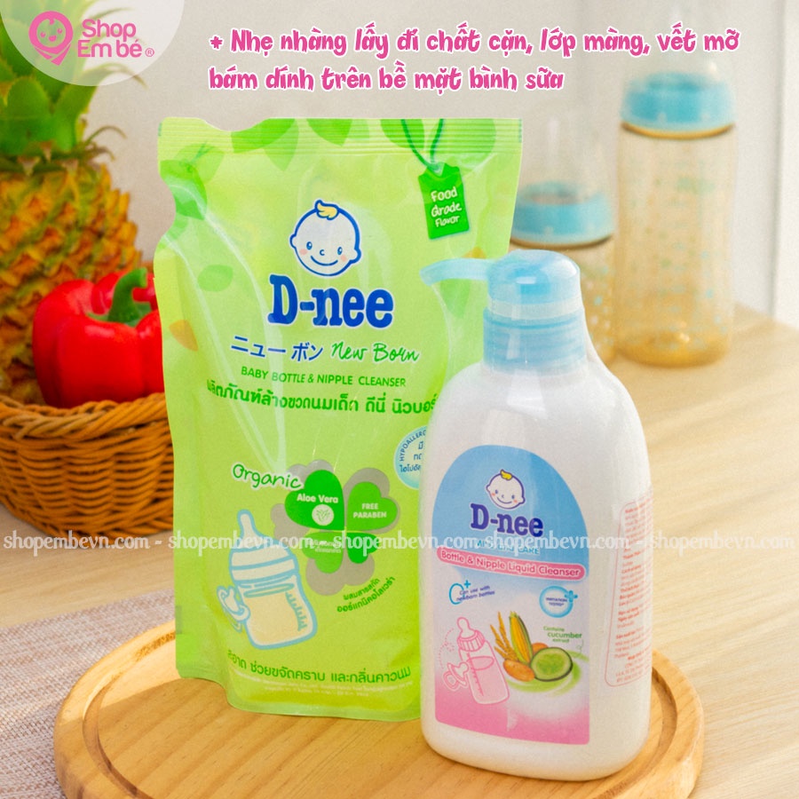 Nước Rửa Bình Sữa Dnee 500ml , Súc Bình Rửa Núm Ti Dnee Chai Nhựa - Shop em bé
