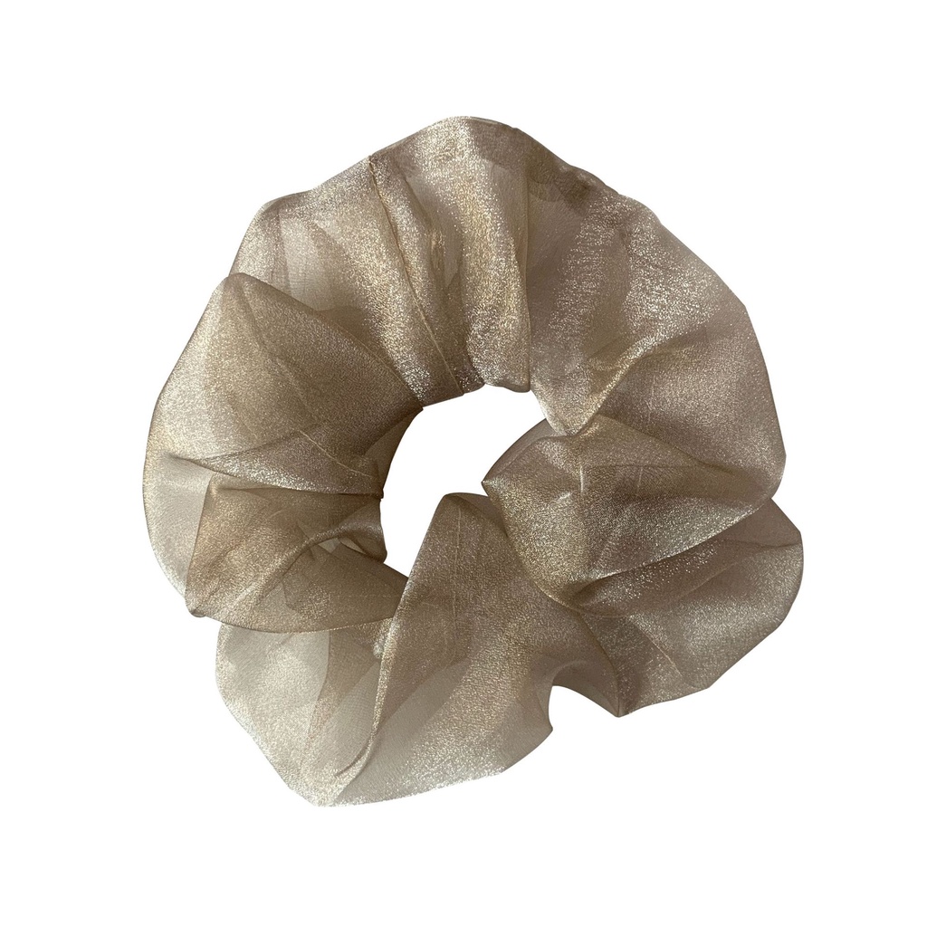 (0487) Dây Chun Scrunchies Bản To Xoè Ánh Kim Hàn Quốc