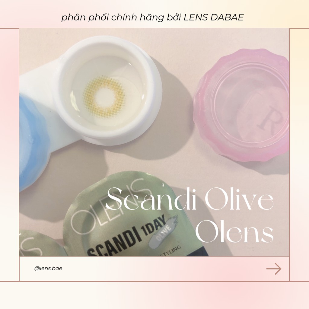 lens 1 ngày Olens | kính áp tròng cận Scandi Olive và Vivi rings