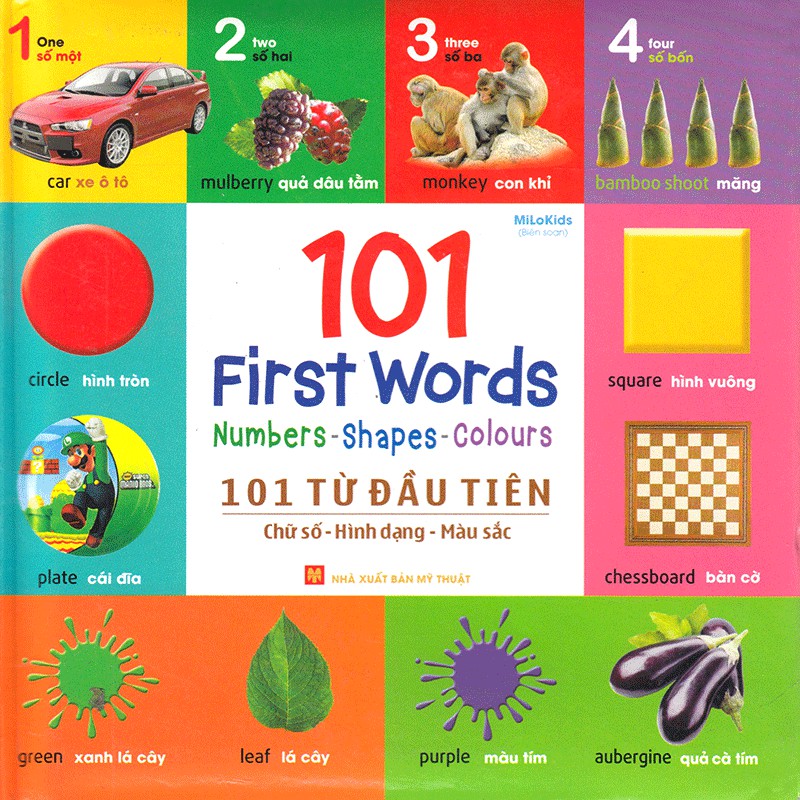 Sách: 101 Từ Đầu Tiên- Chữ Số - Hình Dạng - Màu Sắc