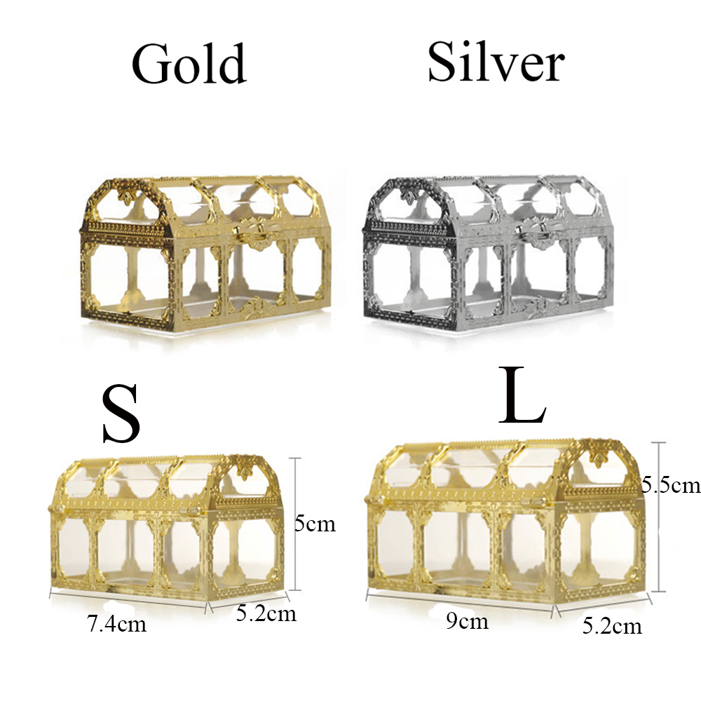 ❀SIMPLE❀ Retro Pirate Souvenir Candy Box Treasure Chest Cute Wedding Plastic Transparent Trinket Organizer|Jewelry Storage/Multicolor
