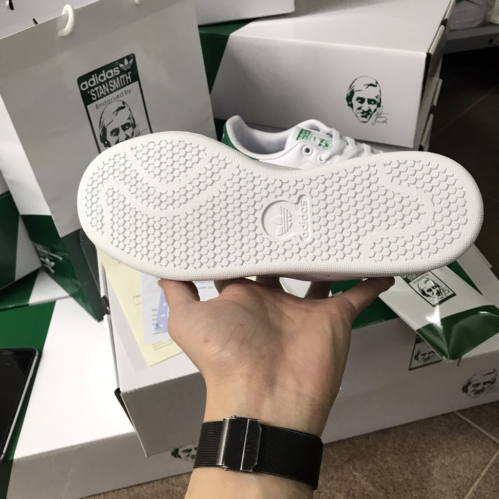 (Full Phụ Kiện + Box Bảo Vệ) Giày Stan Smith gót xanh 1;1