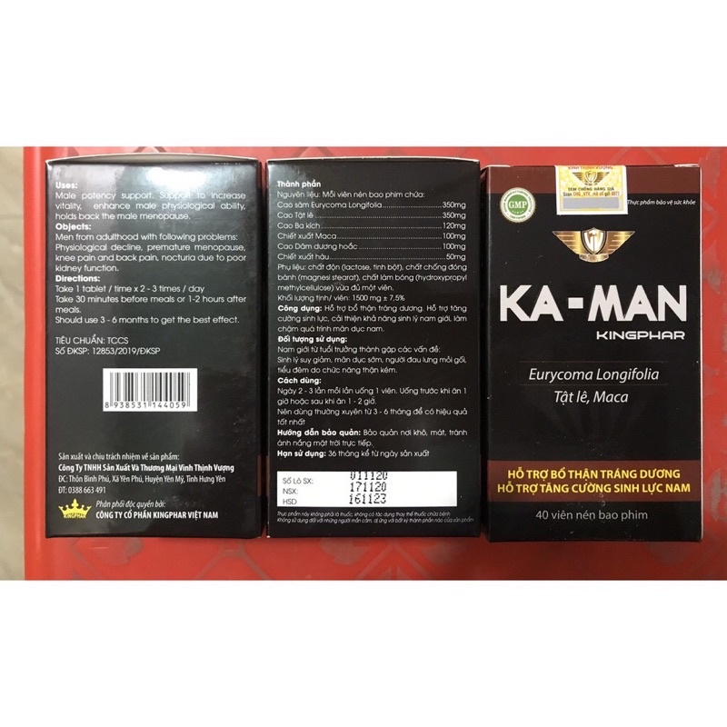KA-MAN Kingphar - Bổ thận tráng dương - Tăng cường sinh lực nam