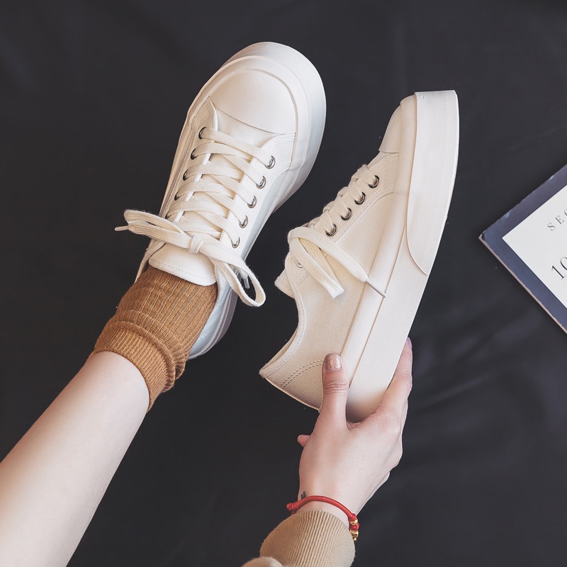 Giày nữ thể thao FOXY classic cổ thấp, giày sneaker vải canvas đế bằng phong cách ulzzang - FOX044