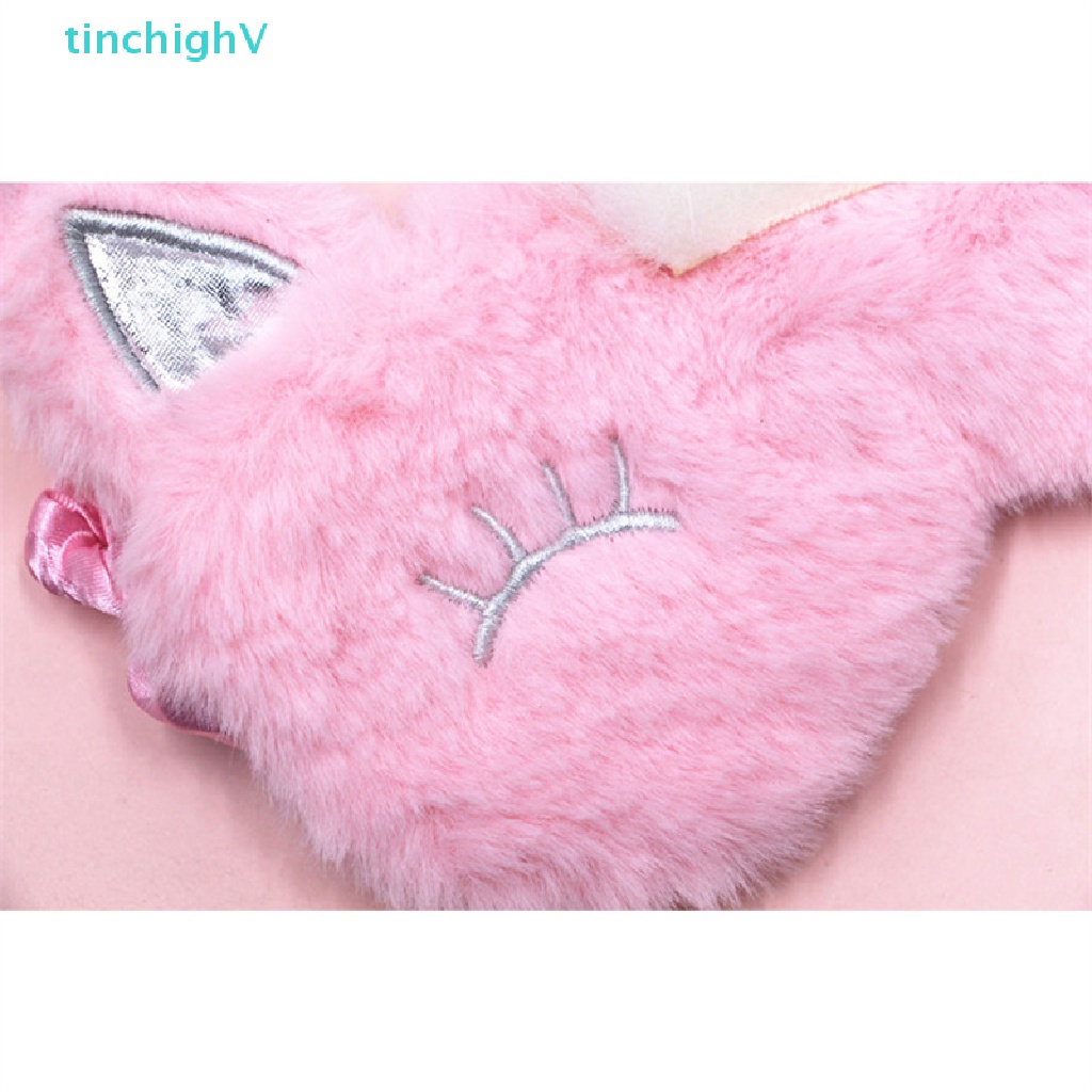 Miếng Bịt Mắt Ngủ Hình Kỳ Lân 3D Bằng Lông Nhung Dễ Thương Xinh Xắn