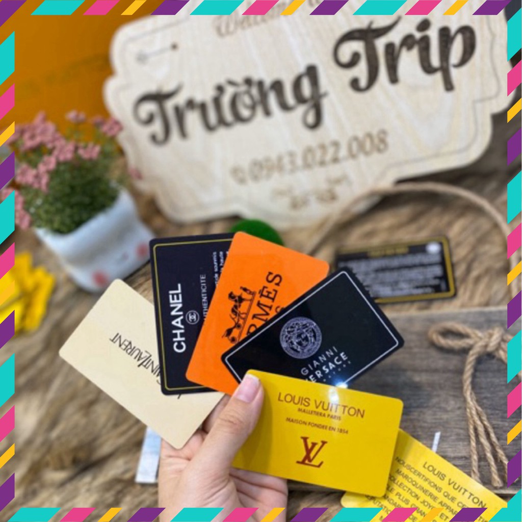 [HHoag] Thẻ cứng thẻ hãng phụ kiện thẻ card túi các hãng thời trang HM, LV, CN, YSL...