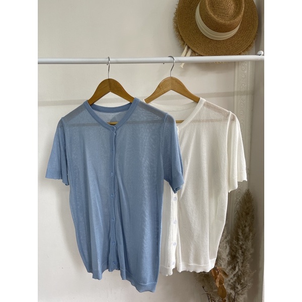 Áo cardigan tay ngăn cổ chữ V thời trang thiết kế mỏng dành cho nữ | BigBuy360 - bigbuy360.vn