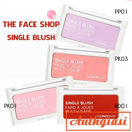 Phấn má hồng TFS Single Blush The Face Shop tự nhiên và lâu trôi