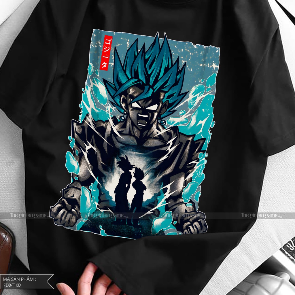 Áo dragon ball Goku nam nữ Áo phông Goku dragon ball  trắng đen form rộng unisex cotton co giãn thoáng mát T16
