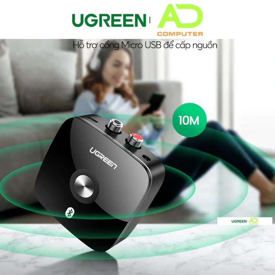 Bộ nhận âm thanh Bluetooth 5.0 đầu ra 3,5mm + 2 đầu RCA UGREEN 30445