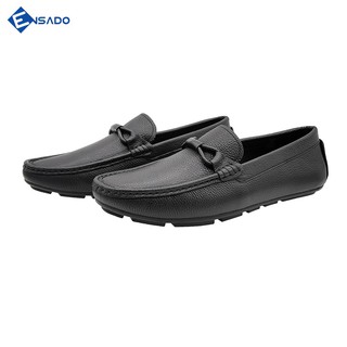 [Xả Hàng] Giày Mọi Nam Giày Nam Da Bò Ý Lịch Lãm Ensado GM6463 (Đen)