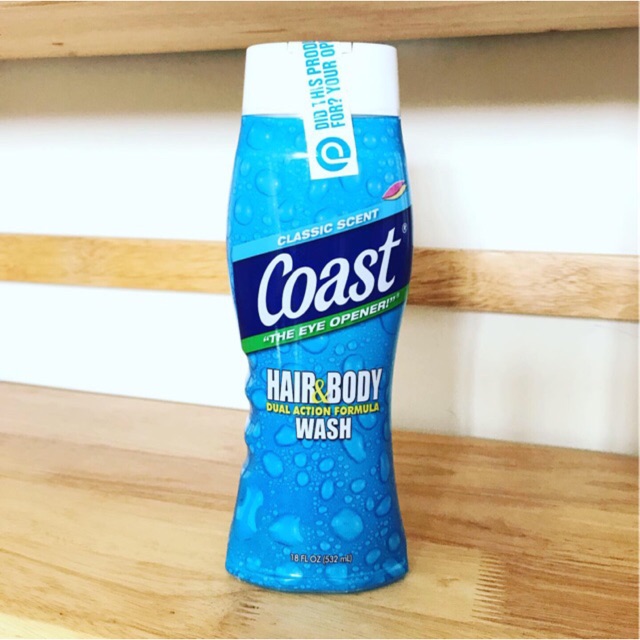 HÀNG MỸ Tắm gội cho nam Coast Hair and Body Wash 532ml - MẪU MỚI