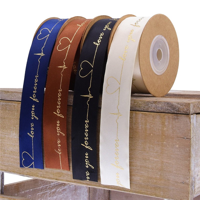 Cuộn dây ruy băng 10 yard kích thước 25mm 1 inch dùng trang trí bó hoa/lễ tình nhân