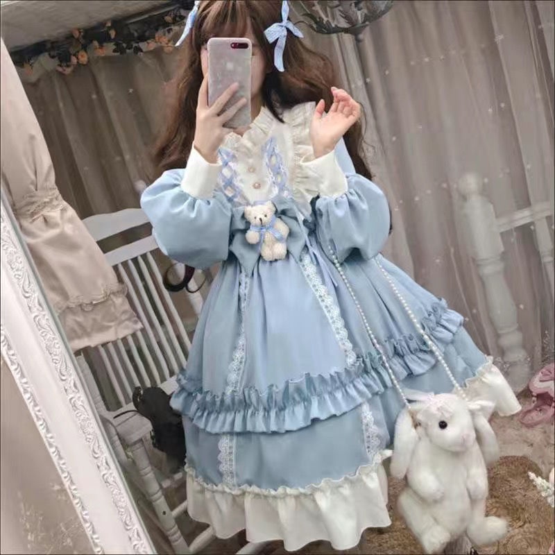 Bộ Đầm lolita Vải Mềm Thời Trang Mùa Hè Dành Cho Nữ 2022
