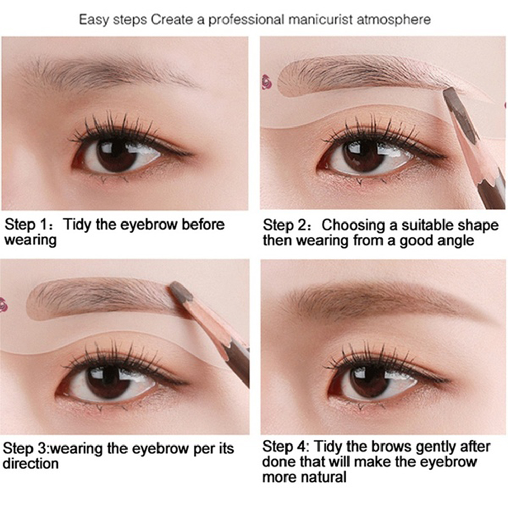 Khuôn Kẻ Mày Có Thể Tái Sử Dụng Tiện Dụng Thời Trang Cho Nữ