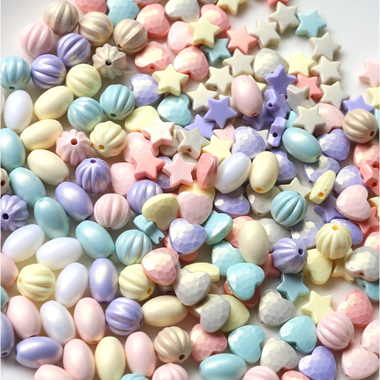 Set 50 Hạt Xỏ Lỗ Hình Trái Bí Ngô Ngôi Sao Năm Cánh Dùng Làm Trang Sức Thủ Công