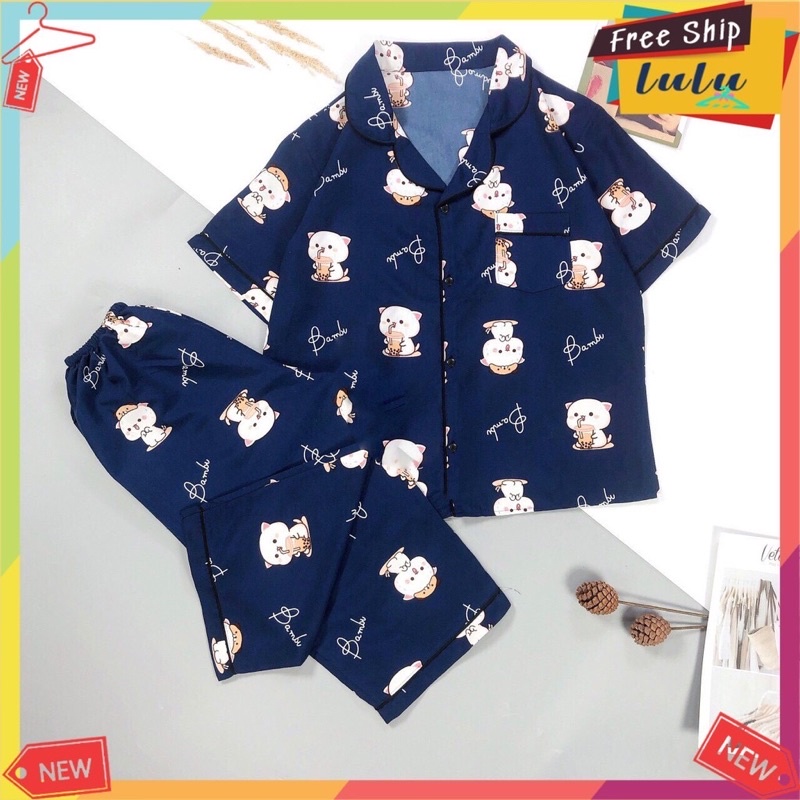 Bộ ngủ pijama lửng full viền (kèm ảnh & video) | BigBuy360 - bigbuy360.vn