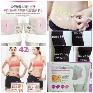 Miếng dán giảm mỡ bụng Spa Gelpatch 42 độ C