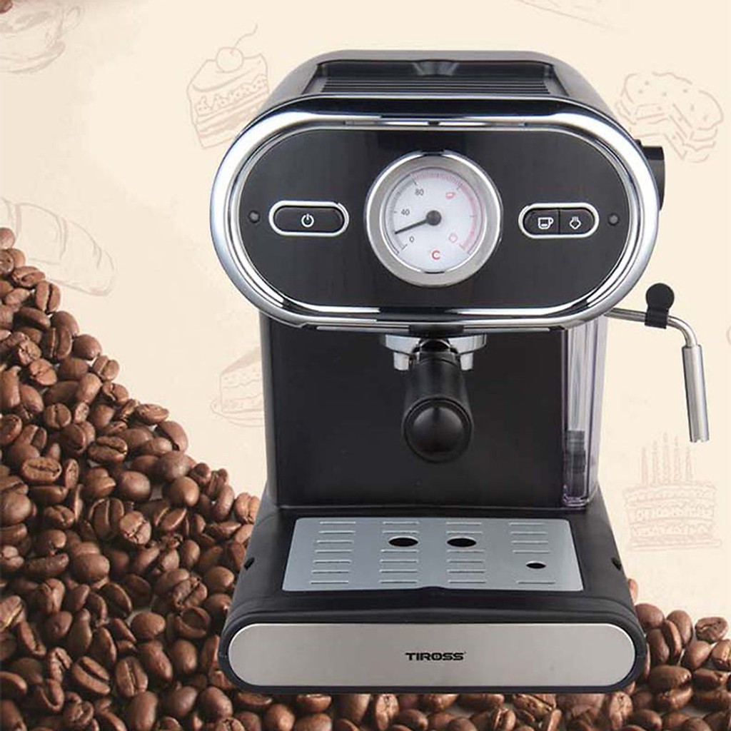 Máy pha cà phê Espresso Tiross TS6211 (15 bar) – Hàng Chính Hãng