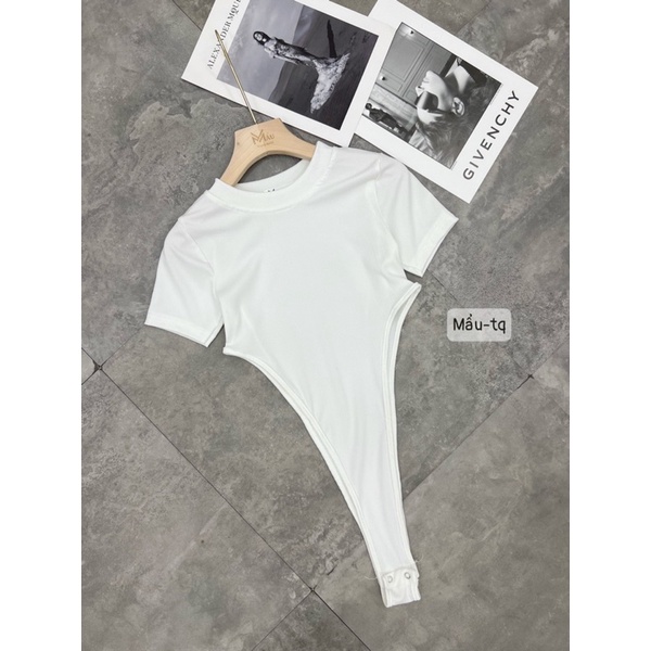 Áo bodysuit cộc tay khoét hông sexy