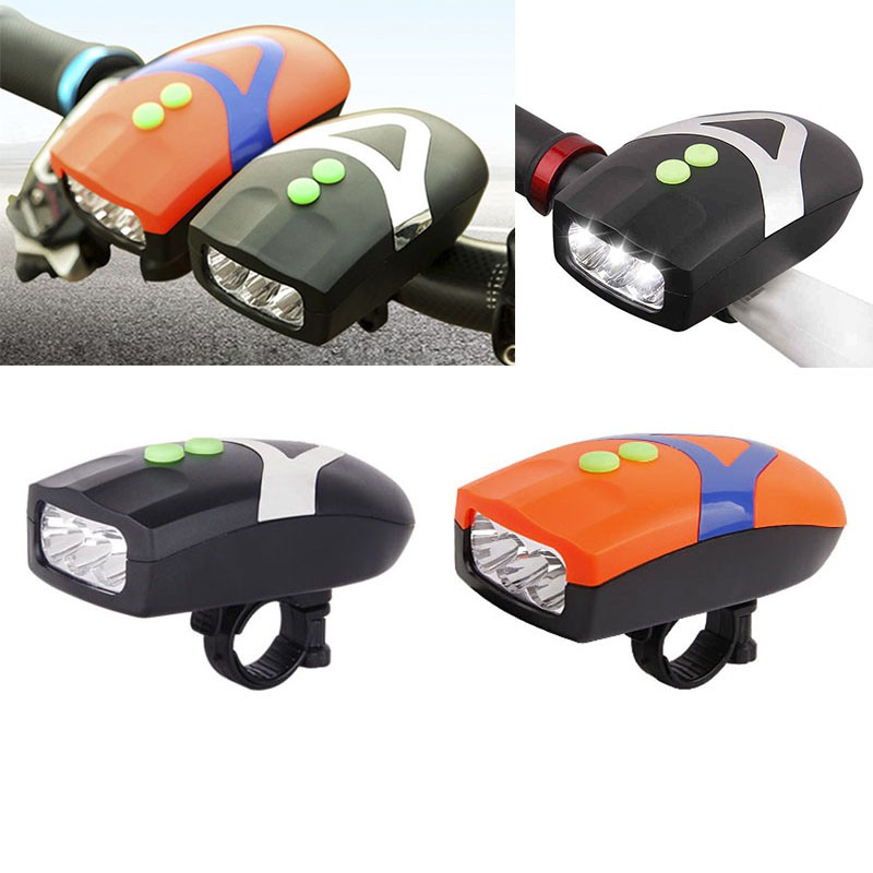 Bicycle horn light 3LED bicycle headlights Six tones cycling parts