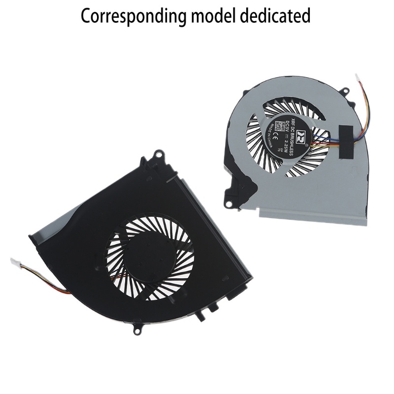 Set 2 quạt tản nhiệt CPU DC 5V 0.5A 4 pin 4 cánh cho laptop Dell Inspiron 15 7000 5576 5577 7557559 7559