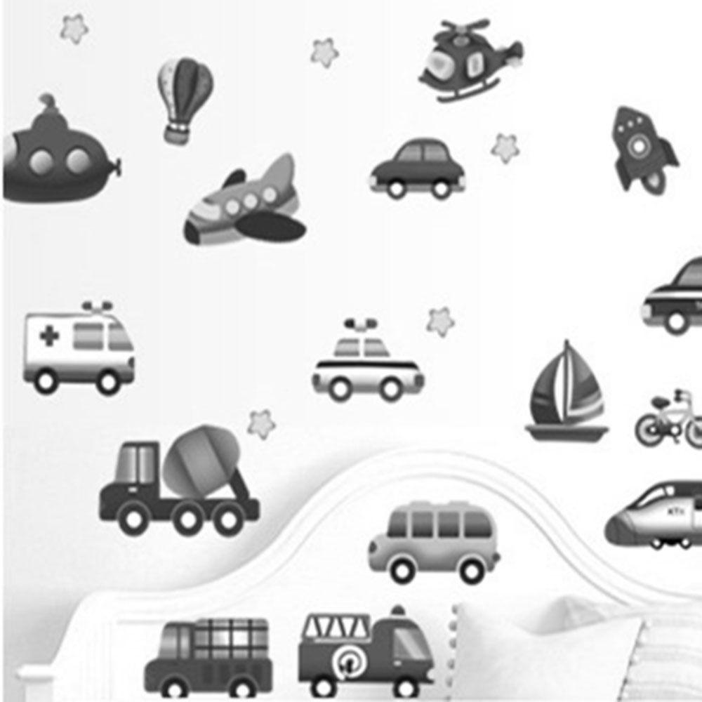 Sticker Dán Tường Tự Dính Họa Tiết Hoạt Hình Trang Trí Phòng Ngủ Cho Bé Trai