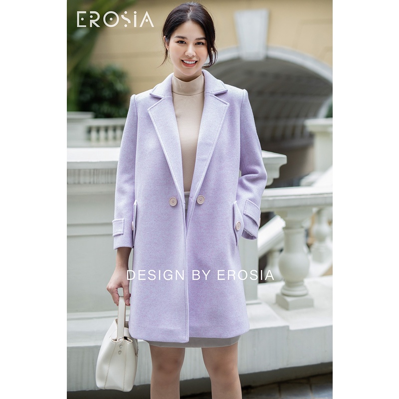 Măng Tô Dạ Ép Túi Chéo, Khuy Tay EROSIA | BigBuy360 - bigbuy360.vn