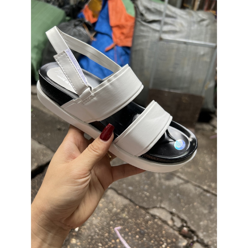 Xăng đan học sinh-Sandal SUDI SHOES - SD039-BBF 2 quai ngang đế 3 phân - Dép quai hậu học sinh 3 phân Sài Gòn siêu nhẹ