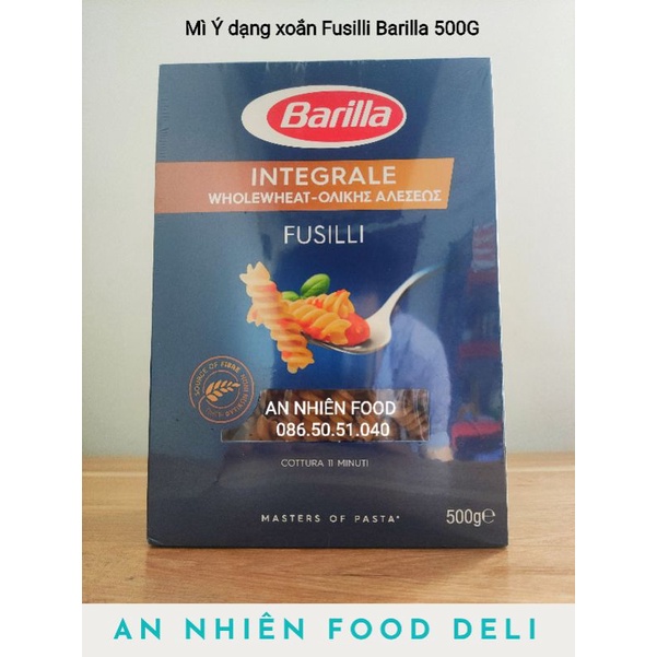 Mỳ Ý Dạng Xoắn Kiểu Ý Mì Nui Barilla Fusilli No98 500G