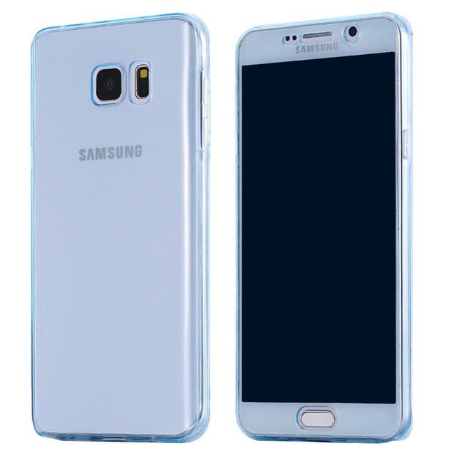 Ốp lưng TPU 2 mặt trong suốt bảo vệ toàn diện cho Samsung Galaxy Note 3 4 5 Edge