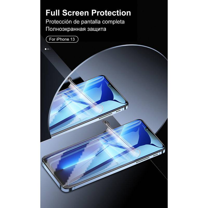 Kính Cường Lực Hydrogel 3 Trong 1 Bảo Vệ Toàn Màn Hình Cho iPhone 14 13 12 11 Pro Max Mini Plus