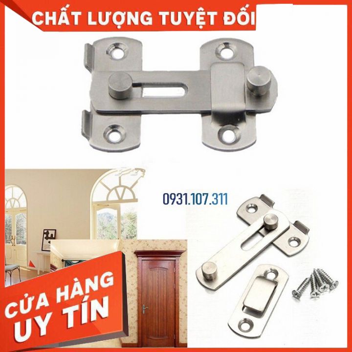 Then khóa cửa, chốt khóa cửa vật liệu bằng thép không gỉ K02 bền bỉ và chắc chắn.